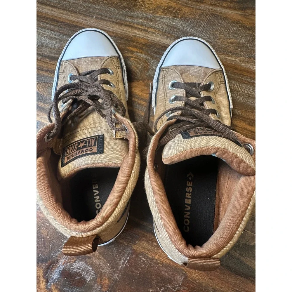 Converse Chuck Taylor All Star Madison Tan Brown‎ Mid Top Sneakers Size 5 Junior